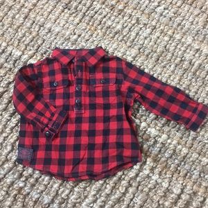 Red & black Ralph Lauren button up shirt size 9M